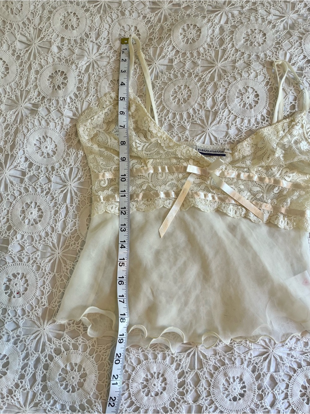 Y2k vintage babydoll sheer lace tank top - Picture 5 of 9